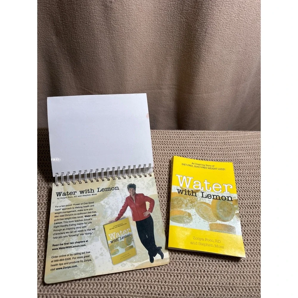 Zonya Foco Lickety-Split Meals Cookbook and Water with Lemon Health Novel Set
